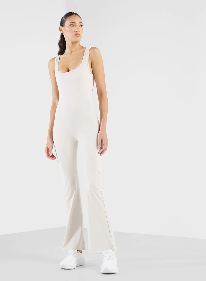 FRWD Back Cutout Detail Seamless Unitard