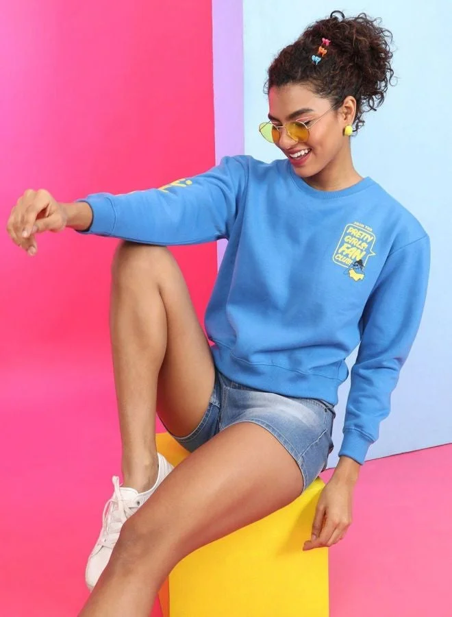 Freehand  Women Regular Fit Printed Crew Neck Long Sleeve Overhead-Crewneck Sweatshirt  | Best Price UAE