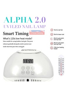 brunson UV Light for Gel Nail Polish Brunson Wired Alpha 2.0 UV LED Nail Lamp 54W with 5 Timer Settings and 36 UV LED Lights Easy and Fast Curing Nail Dryer for Acrylic Nails and Gel Polish with Auto Sensor and LCD Display  - Image 3