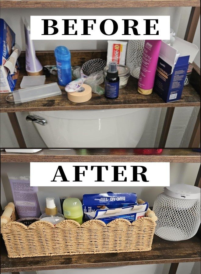 VANWYCHEN Toilet Paper Storage Basket for the Top of the Toilet Tank - A Decorative and Functional Organizer Toilet Basket Tank Topper, Ideal for Bathrooms, Living Rooms, or Bedroom Countertops - Image 3