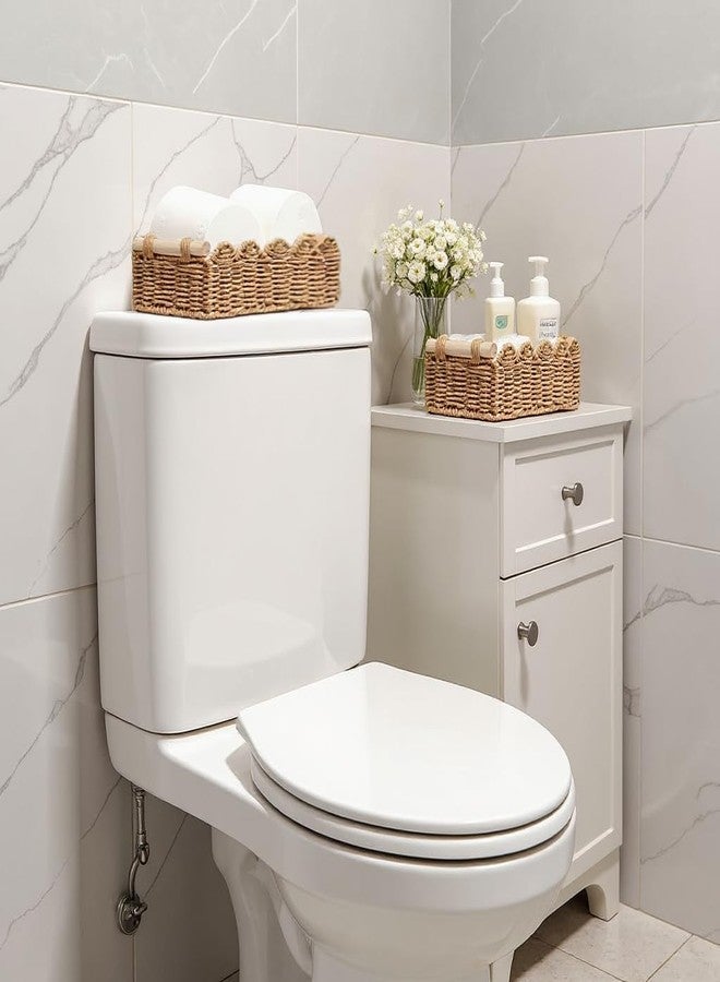 VANWYCHEN Toilet Paper Storage Basket for the Top of the Toilet Tank - A Decorative and Functional Organizer Toilet Basket Tank Topper, Ideal for Bathrooms, Living Rooms, or Bedroom Countertops - Image 2