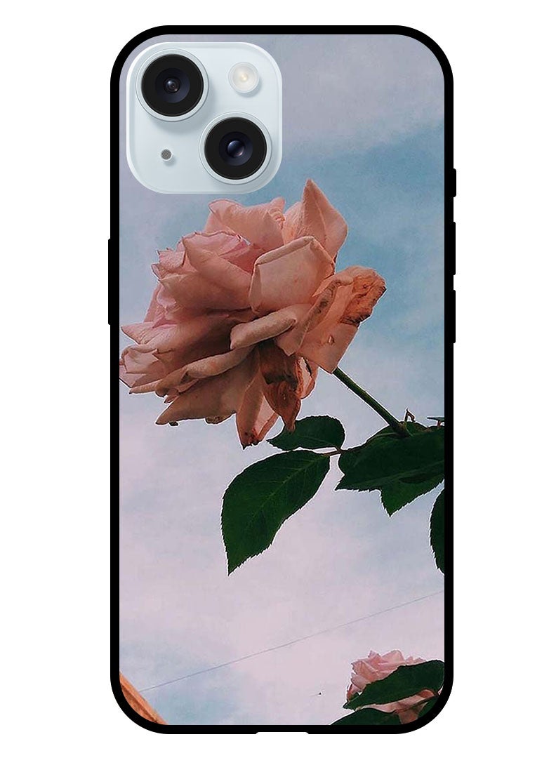 Theodor Protective Case Anti Scratch Shock Proof Bumper Cover For iPhone 15 Single Rose - Image 1