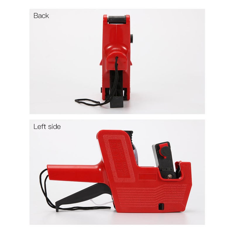 8 Digits Price Labeller Pricing Machine Kit with Labels  Ink Roller Red - Image 4