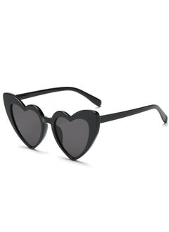 Heart Shaped Sunglasses Women Cat Eye Female Sun Glasses Brand Retro Love Black White Eyewear Men Shade UV400 Eyewear-Lenses Color:B-Frame Color:1PC