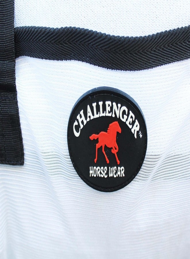 تشالنجر شرشف صيفي خفيف الوزن من قماش شبكي للخيول، مقاس 78 بوصة، لون أبيض، يسمح بمرور الهواء، رقم الموديل 73408B - Image 3