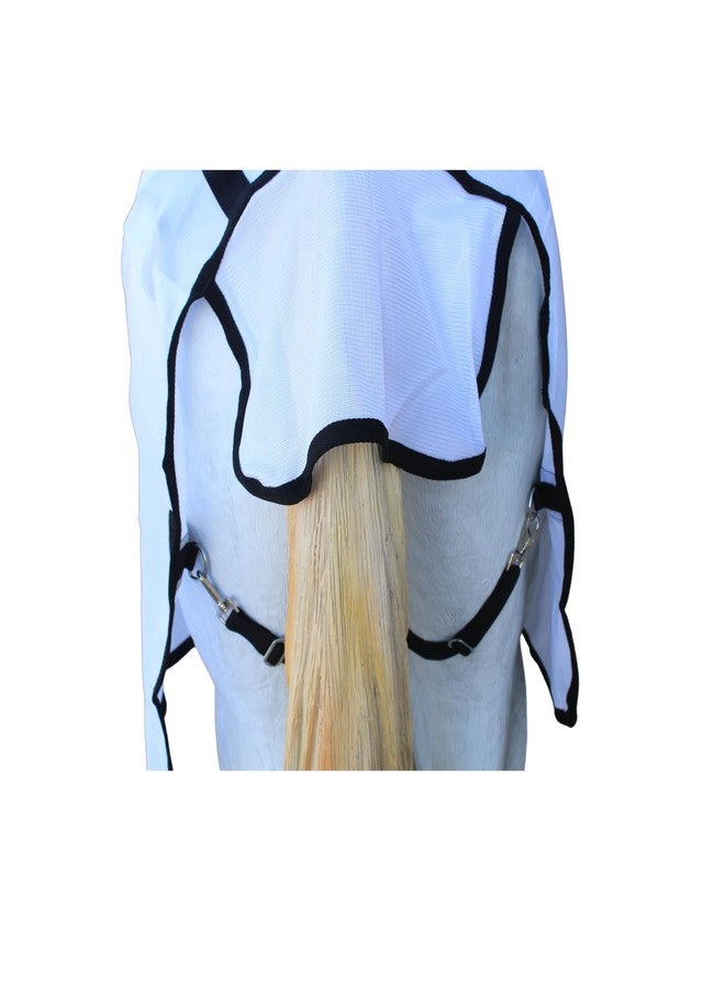 تشالنجر شرشف صيفي خفيف الوزن من قماش شبكي للخيول، مقاس 78 بوصة، لون أبيض، يسمح بمرور الهواء، رقم الموديل 73408B - Image 5