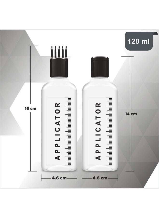 Chariot New York Hair Root Applicator Bottle With Comb Cap For Applying Hair Oil Shampoo And Medicines Pack Of 2  - Image 3