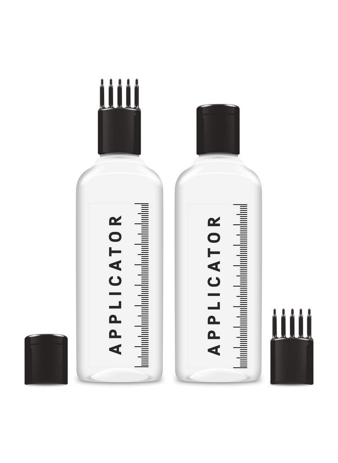 Chariot New York Hair Root Applicator Bottle With Comb Cap For Applying Hair Oil Shampoo And Medicines Pack Of 2  - Image 2
