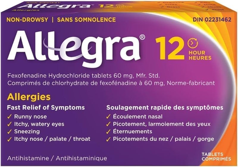 Allegra أقراص أليغرا للحساسية 12 ساعة 12 حبة عبوة من 6 - Image 4
