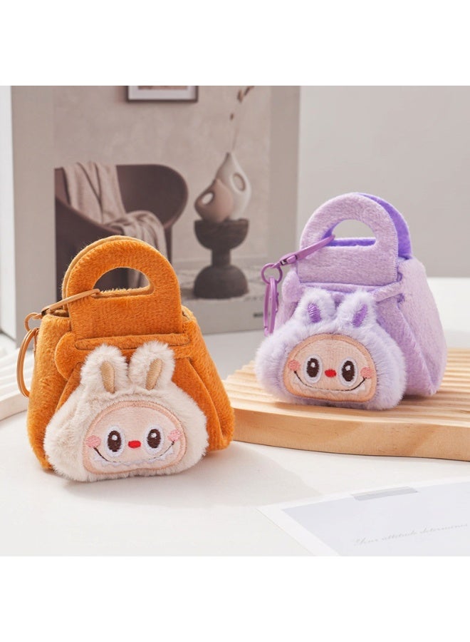 Labubu Plush Coin Storage Bag Pendant Cartoon Keychain Hanging Accessory Claw Machine Doll Toy - Image 2
