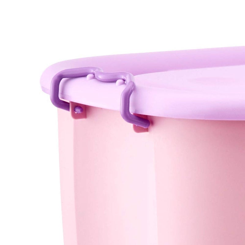WHISKET Big Size Plastic Stackable Rectangular Organizer Storage Box with Wheels and Container Bin with Lid and Wheels for Kids Toys - (colour may vary, Large) - Image 5