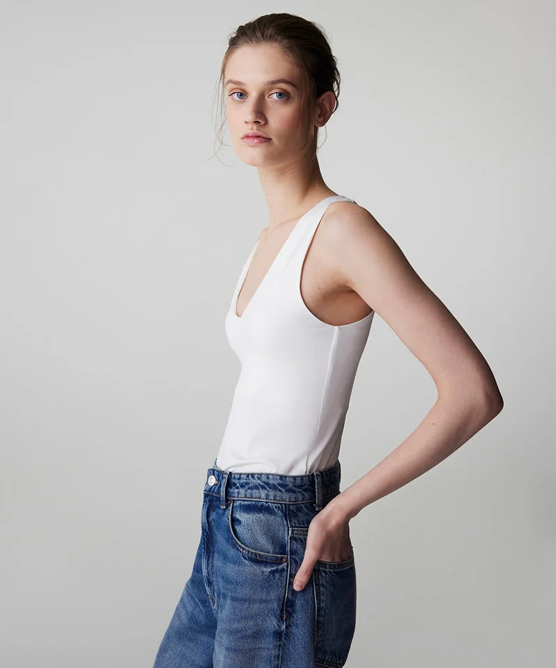 Ipekyol  V-Neck Basic T-Shirt for Women | Best Price UAE