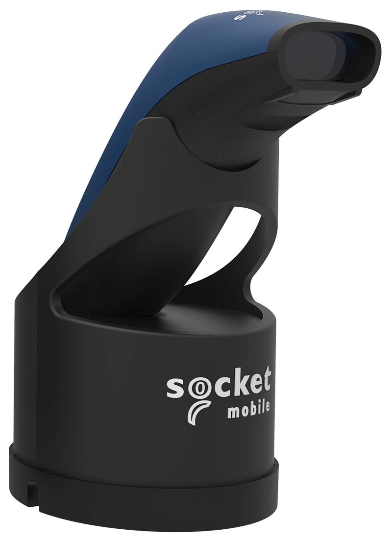 Socket Mobile ماسح الباركود العالمي SOCKET S740، قاعدة زرقاء وسوداء - Image 1