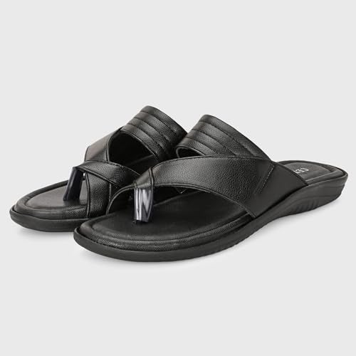Centrino Sandal for Men | Enhanced Grip Insole for Superior Stability | Modern & Stylish Design with Adjustable Straps | Lightweight & Comfortable Footwear for All-Day Wear 9771_BLACK_7 UK - Image 3