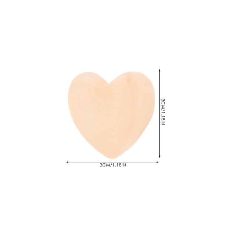 8pcs 30mm Wooden Heart Shape Beads DIY Jewelry Making Supplies for Necklace Bracelet - Image 3