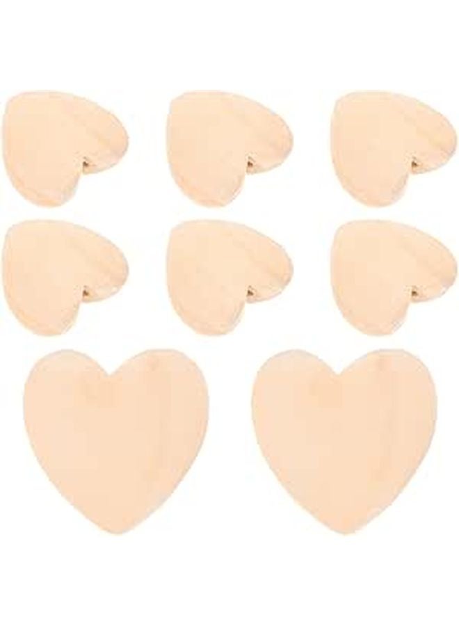 8pcs 30mm Wooden Heart Shape Beads DIY Jewelry Making Supplies for Necklace Bracelet - Image 1