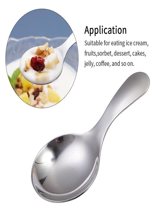 ZUBAT Stainless Steel Masala Spoons | Heavy Guage | Mini Spoons For Tea/Sugar | Spices Spoon For Kitchen | For Small Containers | Spoon For Masala Dabba | Set of 5 | Silver Color ,12 Cm - Image 4