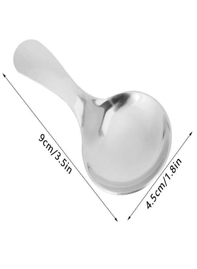ZUBAT Stainless Steel Masala Spoons | Heavy Guage | Mini Spoons For Tea/Sugar | Spices Spoon For Kitchen | For Small Containers | Spoon For Masala Dabba | Set of 5 | Silver Color ,12 Cm - Image 2