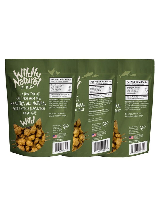 Fruitables - Fruitables Wildly Natural Cat Treat Variety Pack with Chicken, Tuna and Salmon, 9 Pack, (3) 2.5 Ounce Bags of Each Flavor - Image 1