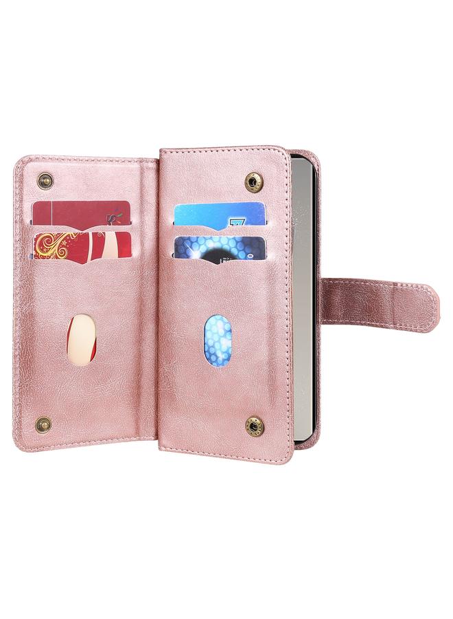 اس-توب جراب لهاتف Samsung Galaxy S25 Ultra 5G متعدد الوظائف مع محفظة و10 فتحات للبطاقات، جراب هاتف جلدي - Image 5