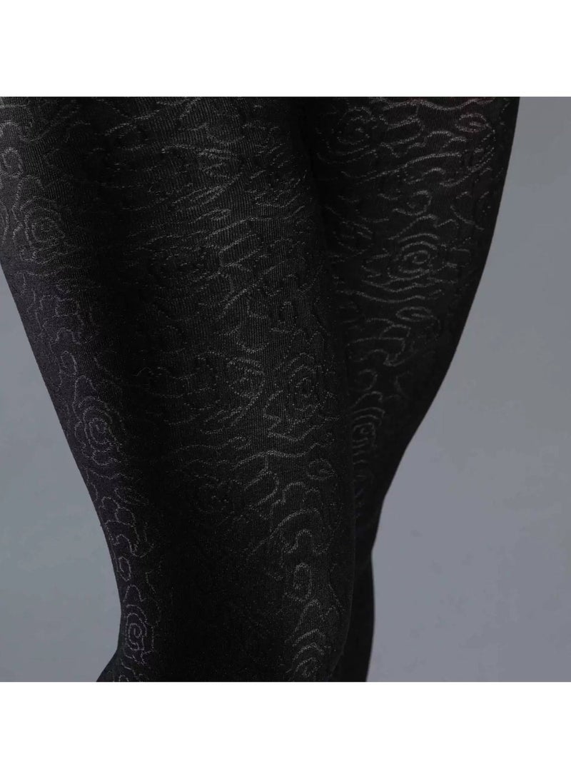 جوارب طويلة نسائية أنيقة من لوركس بنقوش لامعة متوسطة السُمك مناسبة للمكتب والاستخدام اليومي ومتعددة الاستخدامات - Image 2
