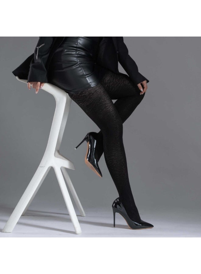 جوارب طويلة نسائية أنيقة من لوركس بنقوش لامعة متوسطة السُمك مناسبة للمكتب والاستخدام اليومي ومتعددة الاستخدامات - Image 4