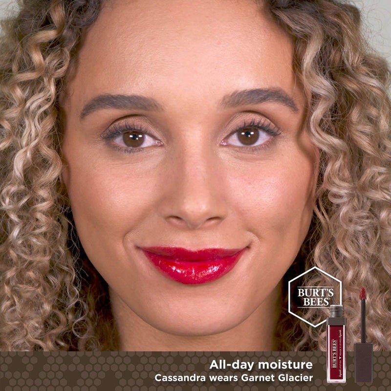 Burt's Bees 100% Natural Glossy Liquid Lipstick, Garnet Glacier, 1 Tube - Image 5