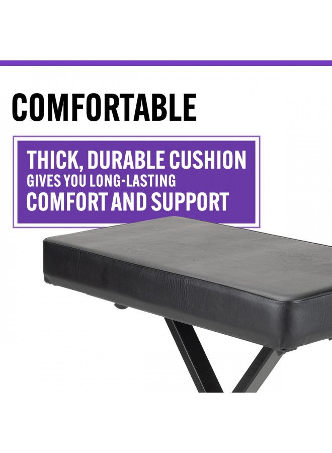 OnStage OnStage KT7800+ Bench, Black 12.5" x 23.5"  - Image 2