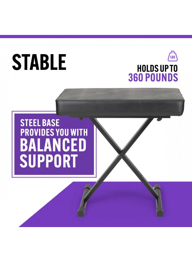 OnStage OnStage KT7800+ Bench, Black 12.5" x 23.5"  - Image 4