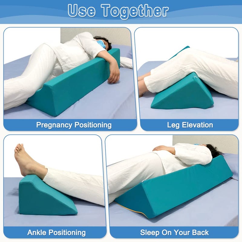 Mistuki Bedsore Turning Wedge Pillow Side Sleeping Body Positioning Anti Bed Sores Treatment Bedridden Elderly Patient Foam Cushion Prevent Pressure Ulcer Incline Wedge Medical Nursing Care After Surgery - Image 5