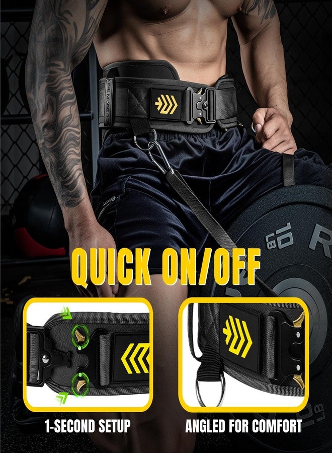 M MANUEKLEAR MANUEKLEAR 2-in-1 Weightlifting Belt & Dip Belt with 36.7 IN Rope, Double-Layer Weight Lifting Belts, Powerlifting Gym Weighted Belt for Pull Up Squat (Midnight Black, L(34-37in)) - Image 4