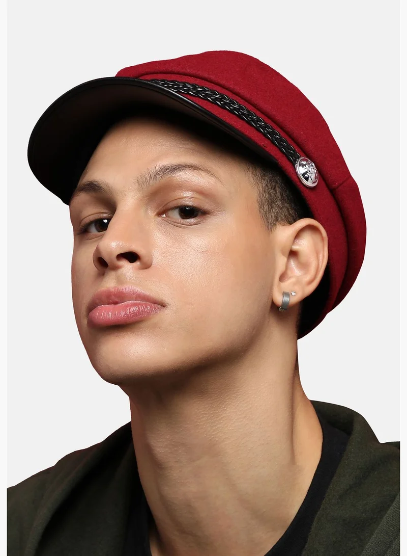 French Accent Casual Solid Polyester Sun Visor Cap For Men