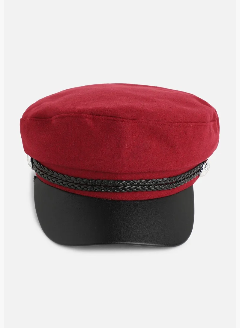 French Accent Casual Solid Polyester Sun Visor Cap For Men