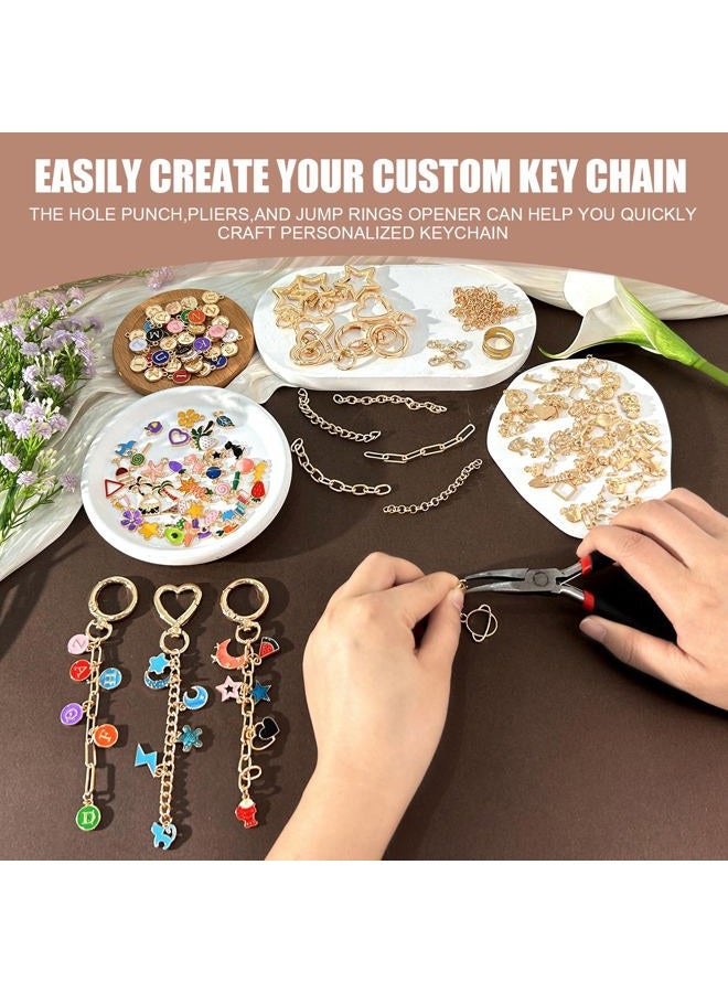PPVWEY 287 PCS Charms Lip Gloss Keychain Making Kit for Women, DIY Craft Supplies with Charms, Key Chain Hooks, Jump Rings, Lobster Clasps, Chains & Tools, Keychains Making Supplies for DIY Crafting - Image 5