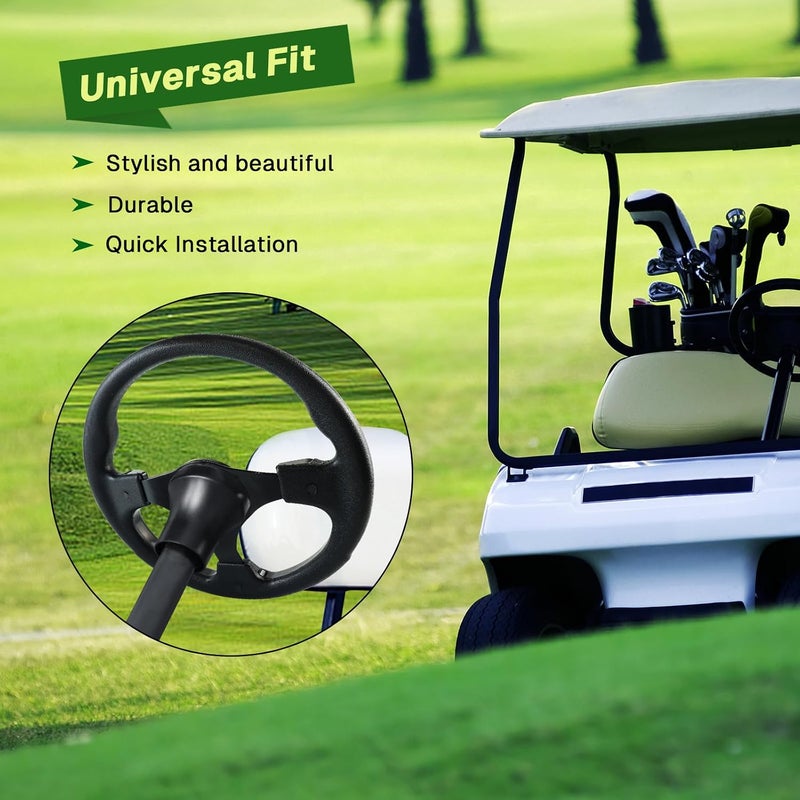 VOONKE Golf Cart Steering Wheel and Golf Adapter for Club Car EZGO TXT & RXV Golf Carts Adapter Skid -(5156BLACK) - Image 5