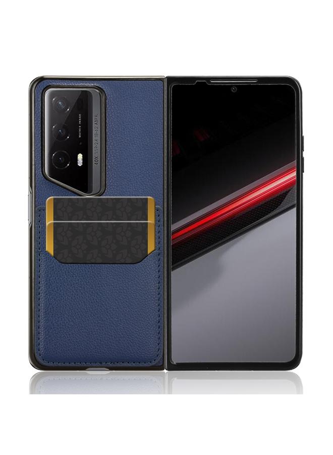 اس-توب جراب لهاتف Honor Magic V2 RSR Porsche Design بنقشة الليتشي وفتحات للبطاقات وغطاء خلفي للهاتف - Image 4