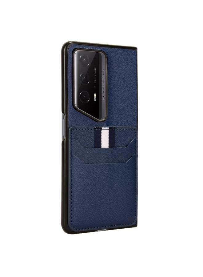 اس-توب جراب لهاتف Honor Magic V2 RSR Porsche Design بنقشة الليتشي وفتحات للبطاقات وغطاء خلفي للهاتف - Image 5