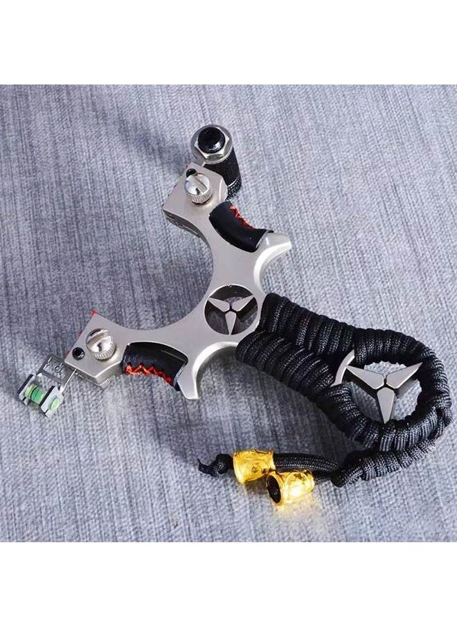 Rock Pow Hunting Slingshots Set, Professional Laser Slingshot for Outdoor Hunting,Adult high-speed catapult slingshot,100 Ammo Balls and 2 Rubber Bands.  - Image 4
