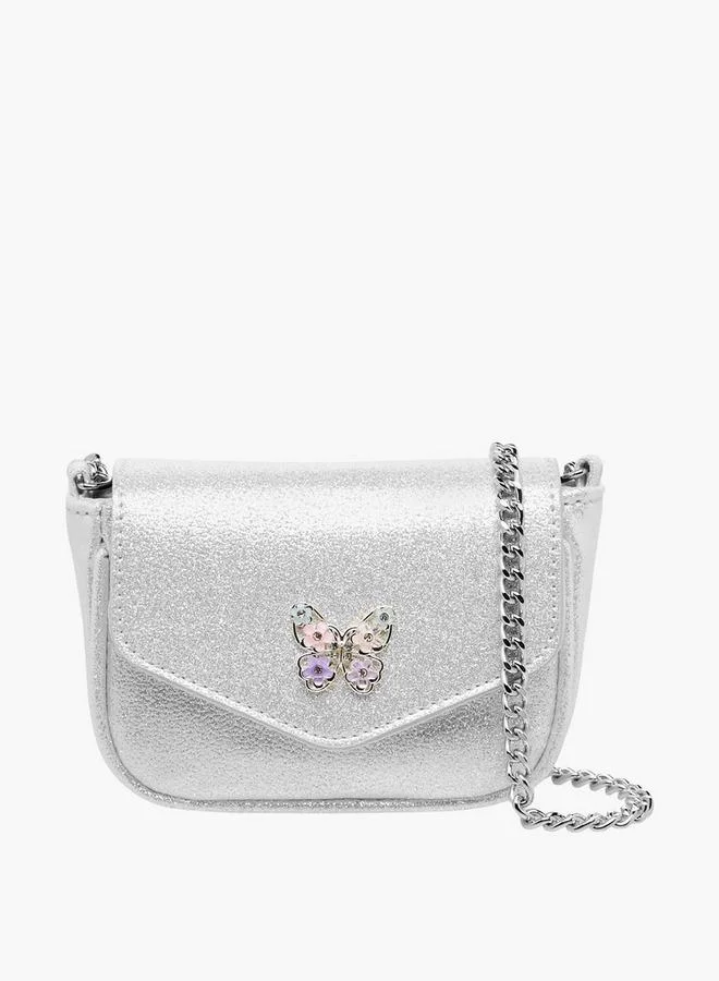 سيليست Butterfly Embellished Crossbody Bag with Chain Strap Ramadan Collection