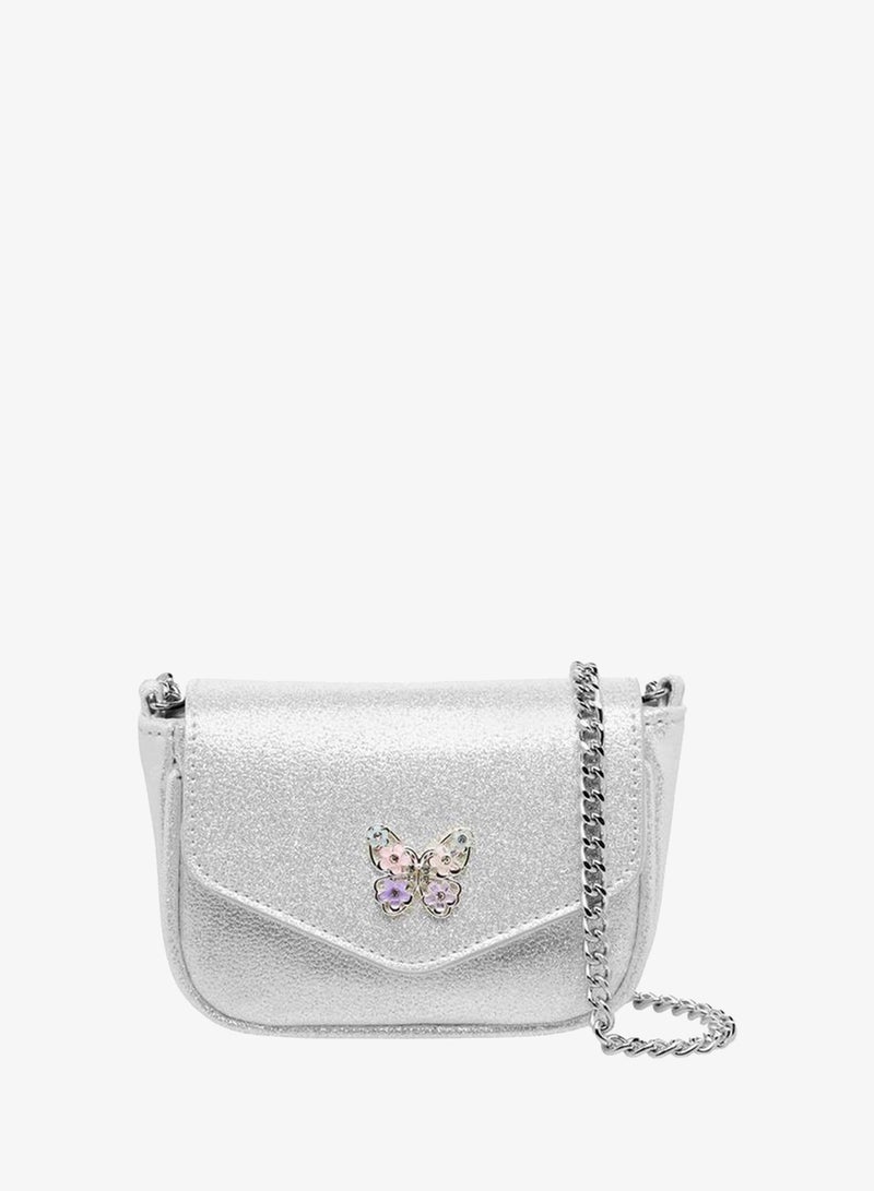 Celeste Butterfly Embellished Crossbody Bag with Chain Strap - Image 1