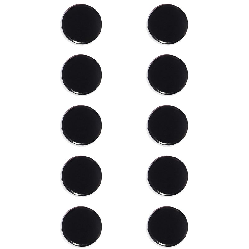 PYJLBX Fridge Magnets, 10 Pcs Strong Refrigerator Magnets, Heavy Duty Round Small Magnets for Whiteboard Fridge Locker Craft,Decorative Cute Mini Magnet for School Classroom Office Kitchen Home, Black - Image 1