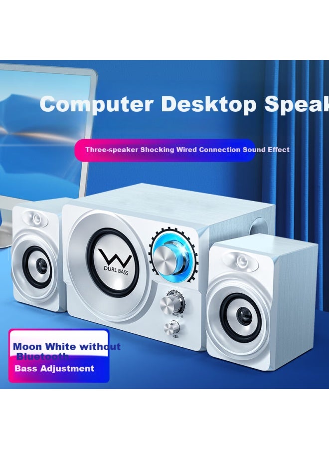 SADA S-20 Computer Desktop Speaker 2.1 Subwoofer Home Wooden Speaker Desktop Notebook Universal Multimedia Active Wired Gaming Online Course Speaker - Image 1