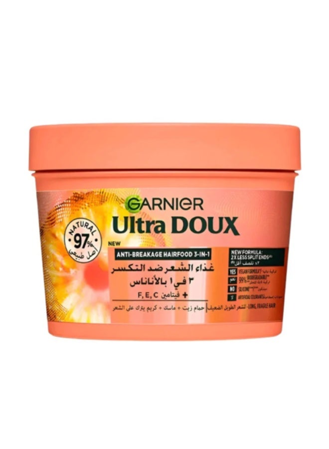 Garnier bath for hair cream with pineapples 390ml - Image 1