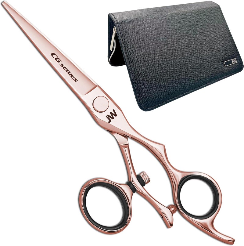 JW C6RG Rose Gold Swivel Thumb Professional Shear 625 Inches