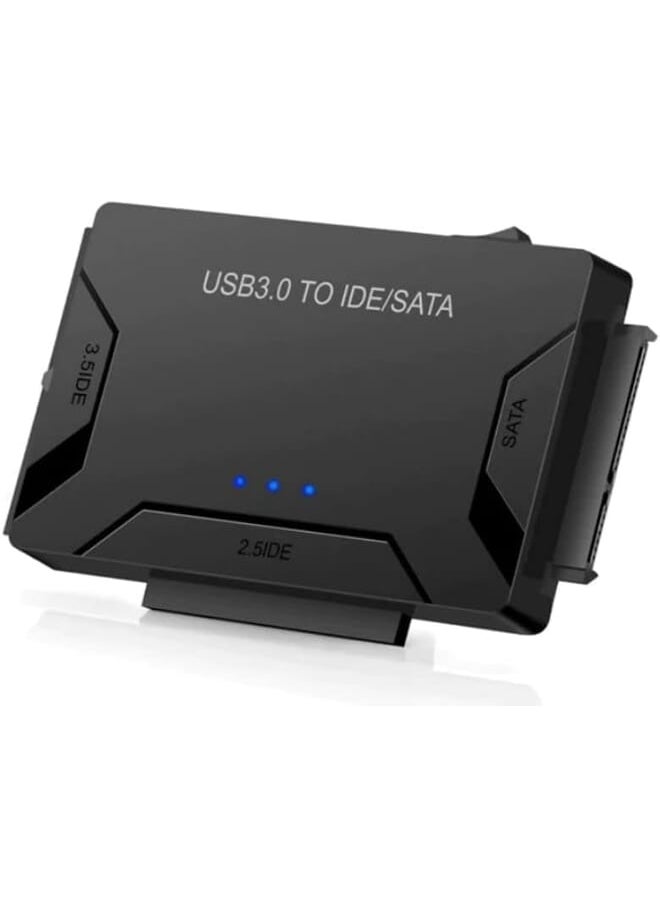 كاريسوريس - USB 3.0 إلى Sata Ide محول محول القرص الصلب العالمي 2.5 بوصة 3.5 بوصة Sata وIde Hdd يتضمن محول طاقة 12 فولت 2 أمبير يدعم سعة 6 تيرابايت - Image 1