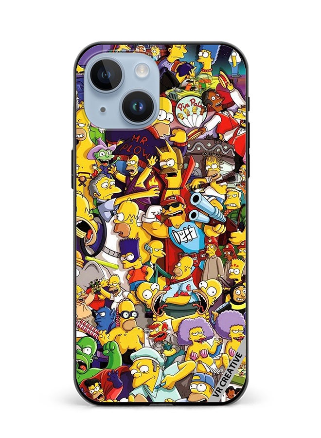 VR CREATIVE Protective Case Cover For Apple iPhone 15 Simpsons Design Multicolour - Image 1