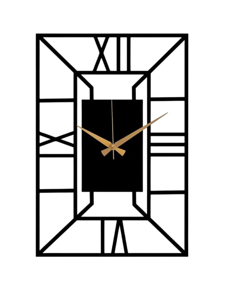 Decorila Metal Wall Clock Large Metal Wall Clock for Square Clock Square Wall Clock Metal Wall Clock Unique Wall Clock Oversized Wall Clock 40 CM DA22 - Image 1