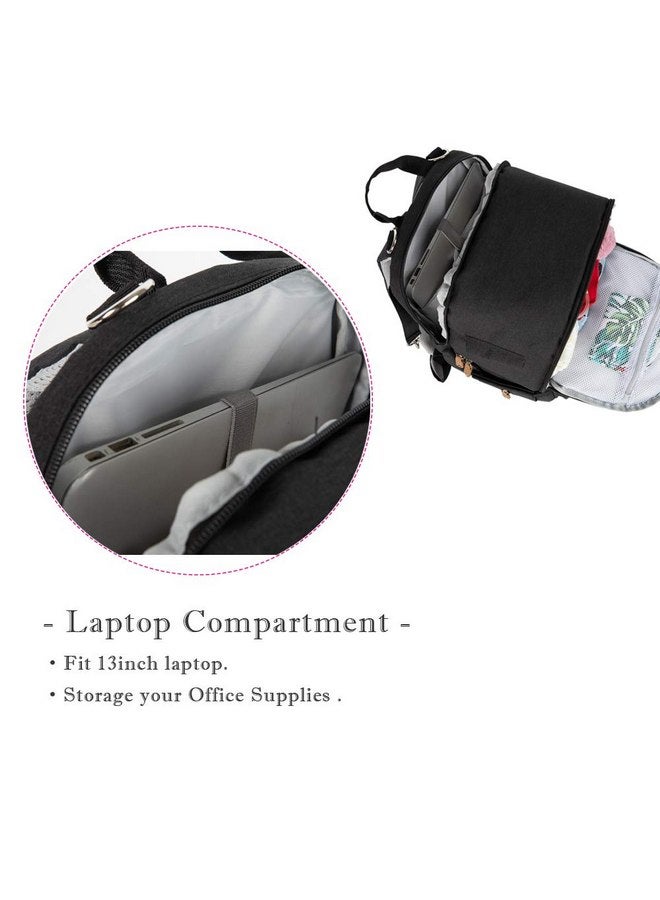 MOMIGO Breast Pump Backpack - Mother Outdoor Working Backpack with 13 Inch Laptop Compartment Fit Most Breast Pumps (Black) - Image 4