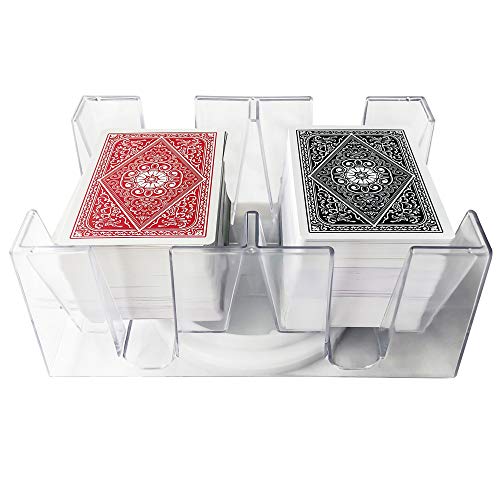 Yuanhe 6 Deck Revolving Rotating Canasta Playing Card Tray - Image 1