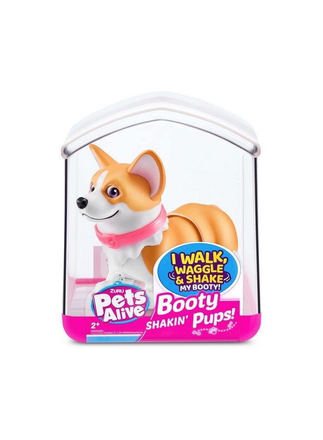 Pets Alive Booty Shakin' Pups (Corgi & Pug) by ZURU, Interactive Mini Dog Toys That Walk, Waggle, and Booty Shake, Electronic Puppy Toy for Kids and Girls (2 Pack) - Image 1